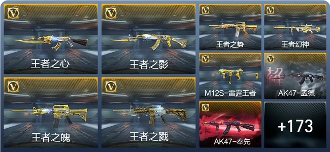 穿越火线：枪战王者V8 20王者武器 206英雄武器 417万化 枪神