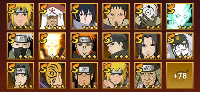 火影忍者V13 34S忍 61A忍 262忍 4287S碎片 24通灵 1000W战力 前500名 影级