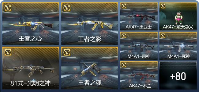 穿越火线：枪战王者4王者武器 89英雄武器 2英雄角色 136万化 精英