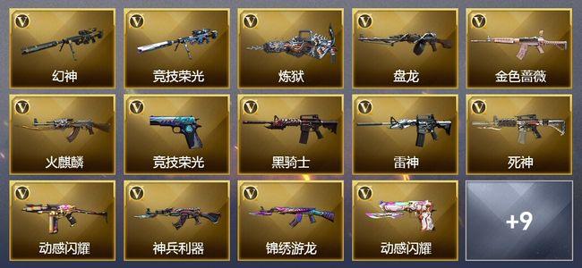 穿越火线（CF）6王者武器 41V武器 3V角色 6皮肤 可排位
