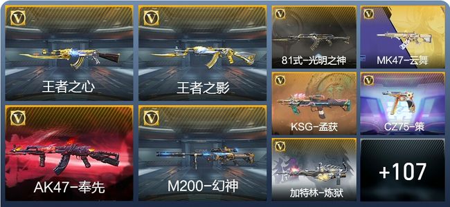 穿越火线：枪战王者V8 2王者武器 199英雄武器 新锐