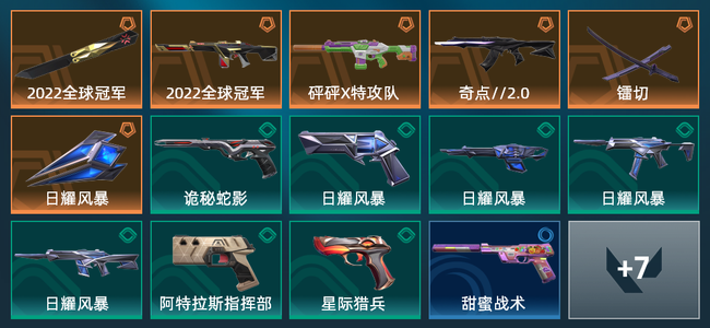 无畏契约6橙皮 21皮肤 12630皮肤总价值 300已用源晶