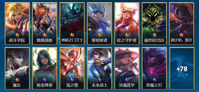 英雄联盟手游（lol手游）1神话 11传说 115皮肤 108英雄 大师