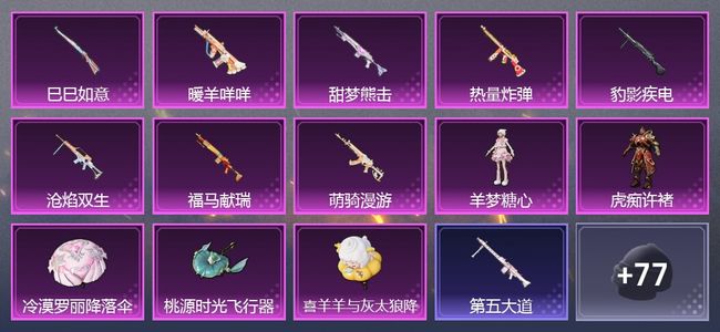 和平精英8升级枪 2粉装 1尾迹 64套装 27019热力 5印记