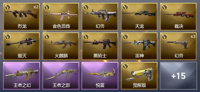 穿越火线（CF）3王者武器 32V武器 1V角色 18皮肤 可排位 枪王