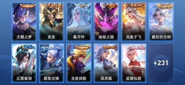 王者荣耀V4 3典藏 12传说 78史诗 243皮肤 121英雄 绝世王者