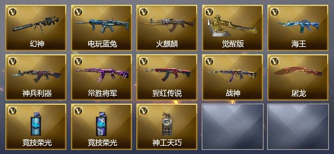 穿越火线（CF）1王者武器 17V武器 12V角色 6皮肤 可排位