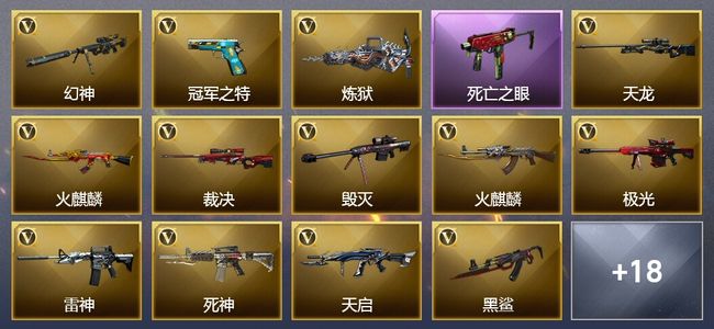 穿越火线（CF）9王者武器 1炫金武器 35V武器 17V角色 7皮肤 可排位