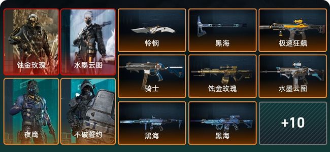 三角洲行动总资产30M 6干员外观 2传说近战 16传说枪械 黑鹰