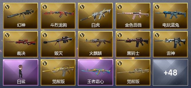 穿越火线（CF）0传说角色 0传说武器 5王者武器 0炫金武器 56V武器 41V角色 25皮肤 可排位 枪王