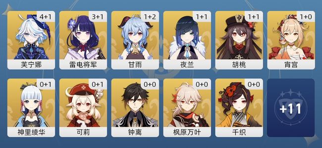 原神55黄 42角色黄 13武器黄 22五星角色 12五星武器 女主 60级