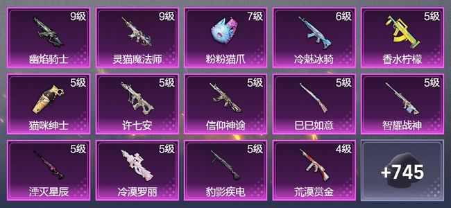 和平精英8载具 30升级枪 24粉装 9飞行器 438枪皮 276套装 166025热力 29印记 王牌