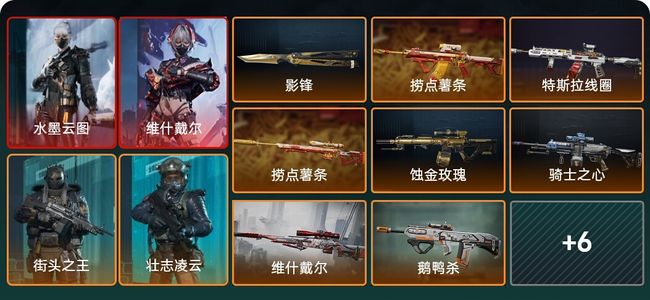 三角洲行动总资产302M 6干员外观 1传说近战 13传说枪械 黑鹰