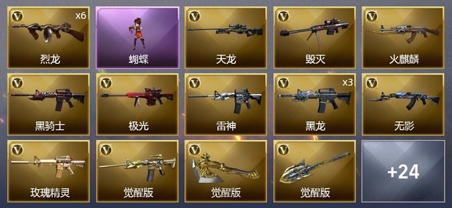 穿越火线（CF）2王者武器 37V武器 2V角色 12皮肤 可排位 新锐