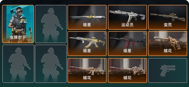 三角洲行动总资产12M 1干员外观 1传说近战 8传说枪械 黑鹰