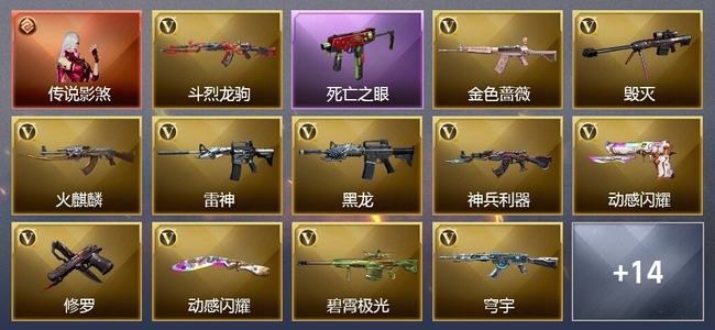 穿越火线（CF）1传说角色 17V武器 1V角色 3皮肤 可排位 精英
