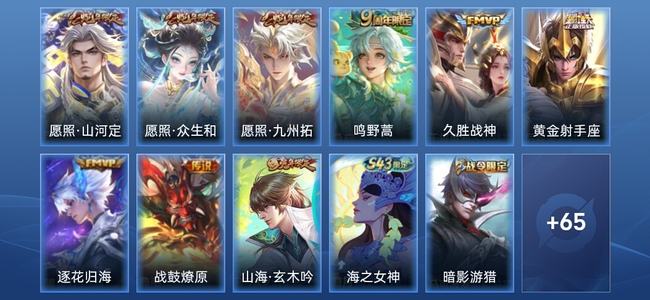 王者荣耀V5 8传说 16史诗 76皮肤 尊贵铂金I