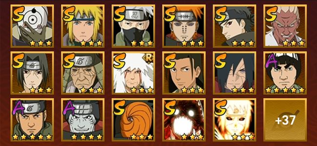 火影忍者V12 17S忍 37A忍 171忍 2112S碎片 19通灵 700W战力 前1000名 上忍