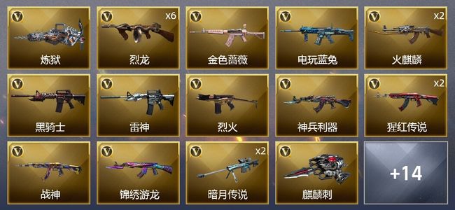 穿越火线（CF）23V武器 11皮肤 可排位 传奇