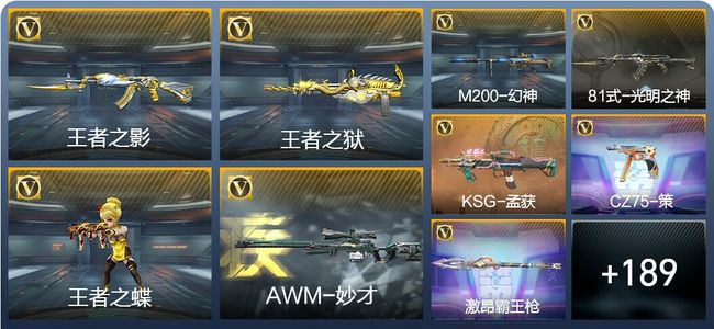 穿越火线：枪战王者V6 3王者武器 229英雄武器 7英雄角色 296万化 枪皇SSS