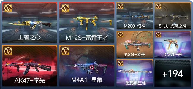 穿越火线：枪战王者V8 18王者 229英雄武器 7英雄角色 416万化 枪神