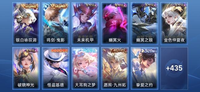 王者荣耀V8 2典藏 5星传说 21传说 132史诗 442皮肤 至尊星耀I