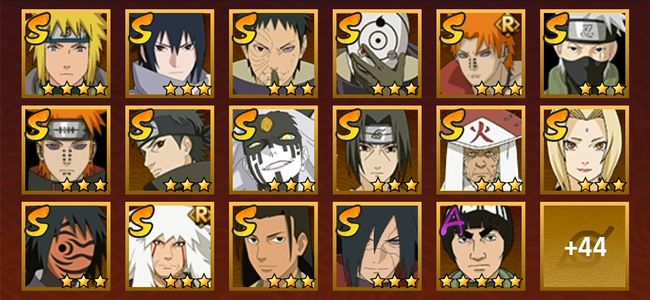 火影忍者V13 17S忍 44A忍 184忍 2500S碎片 21通灵 900W战力 前500名 中忍