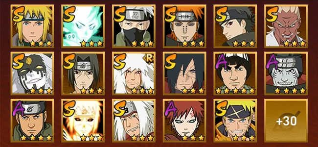 火影忍者V10 13S忍 34A忍 134忍 1744S碎片 19通灵 600W战力 超影