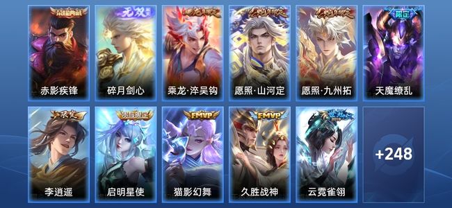 王者荣耀V8 1典藏 16传说 79史诗 261皮肤 123英雄 非凡王者