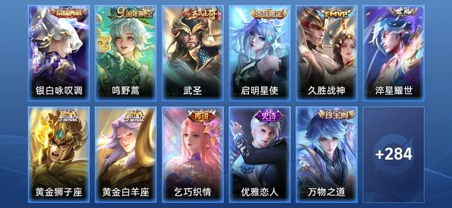 王者荣耀1典藏 8传说 294皮肤 最强王者