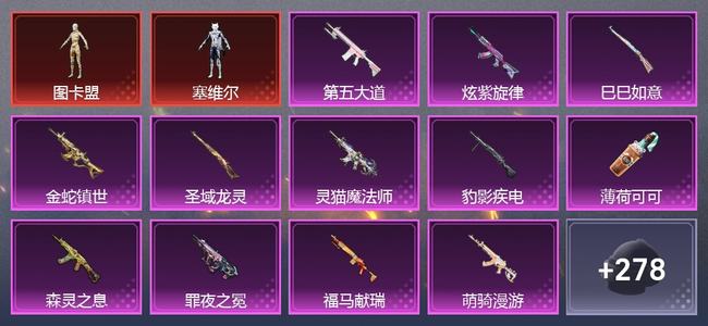 和平精英【苹果版】2载具 0升级枪 4粉装 13尾迹 111套装 61347热力 7印记