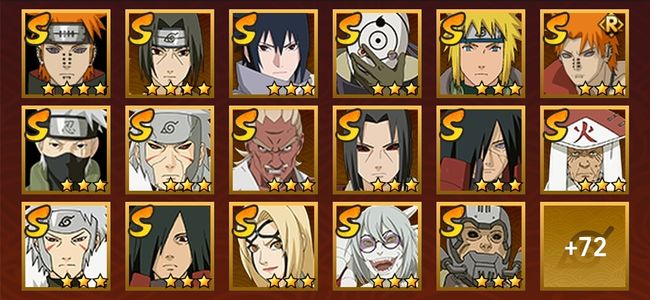 火影忍者V14 33S忍 58A忍 235忍 4087S碎片 25通灵 1000W战力 前500名 中忍