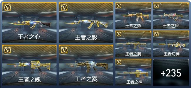 穿越火线:枪战王者V8 27王者武器 262英雄武器 7英雄角色 559万化 大师S