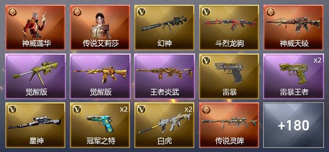 穿越火线（CF）2传说角色 2传说武器 20王者武器 7炫金武器 294V武器 22V角色 56皮肤 可排位 枪王