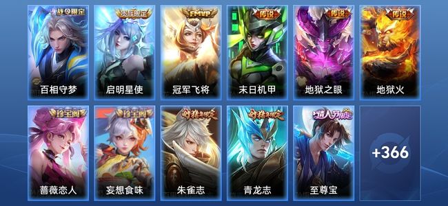 王者荣耀V8 5传说 112史诗 377皮肤 永恒钻石III