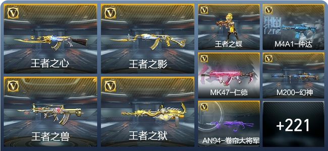 穿越火线：枪战王者8王者武器 230英雄武器 6英雄角色 419万化 枪皇SS