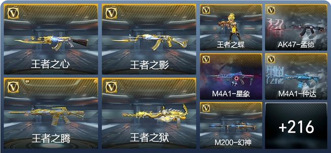 穿越火线：枪战王者V7 19王者武器 227英雄武器 6英雄角色 427万化 枪皇S