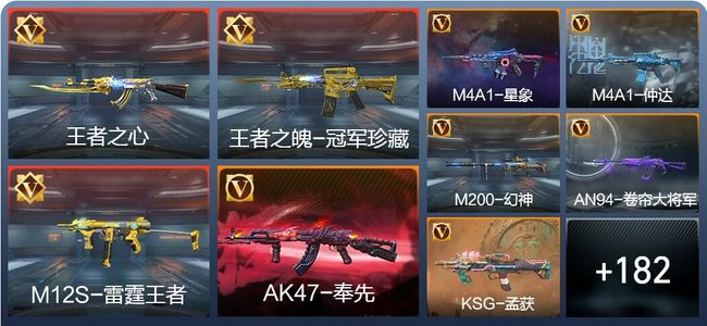 穿越火线：枪战王者V8 15王者 211英雄武器 2英雄角色 402万化 枪皇SS