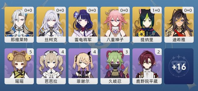 原神9黄 7角色黄 2武器黄 6五星角色 2五星武器 女主 45级