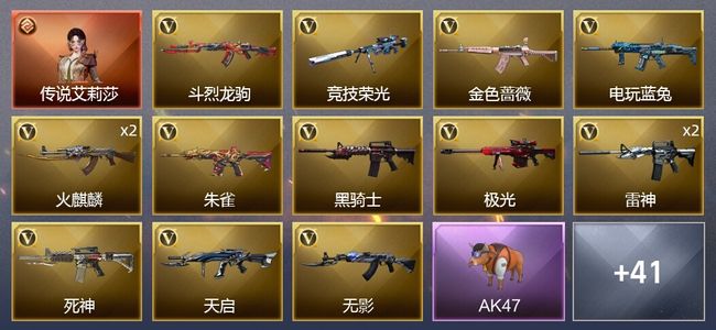 穿越火线（CF）1传说角色 1王者武器 43V武器 1V角色 19皮肤 可排位 专家