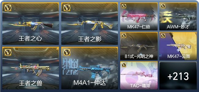 穿越火线：枪战王者V6 10王者武器 222英雄武器 8英雄角色 291万化 枪圣SSS