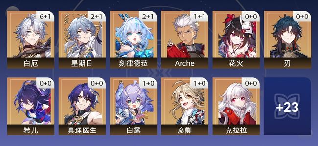 崩坏：星穹铁道35黄 25角色黄 10光锥黄 12五星角色 6五星光锥 67级 女主