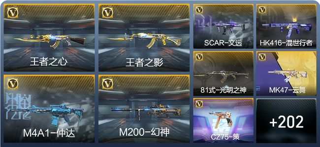 穿越火线：枪战王者V7 7王者武器 241英雄武器 5英雄角色 478万化 大师