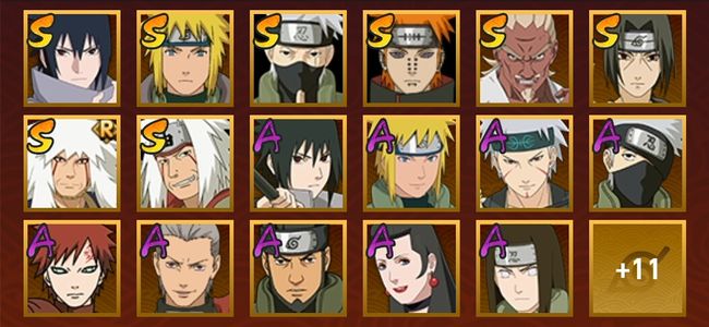 火影忍者V7 9S忍 19A忍 90忍 1133S碎片 12通灵 300W战力 中忍