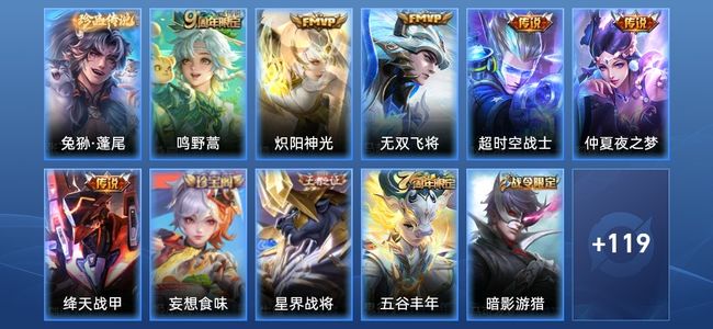 王者荣耀V6 8传说 29史诗 131皮肤 121英雄 绝世王者