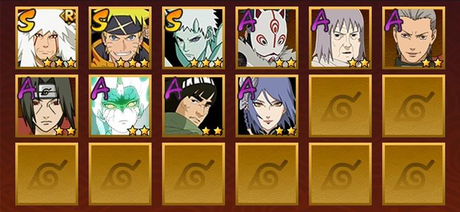 火影忍者V1 3S忍 7A忍 45忍 392S碎片 8通灵 100W战力 中忍