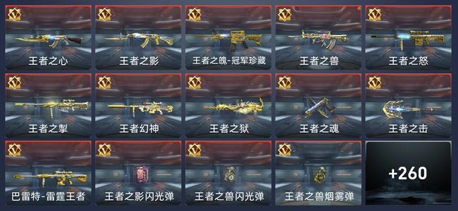 穿越火线：枪战王者19王者 260英雄武器 14英雄角色 437万化 新锐