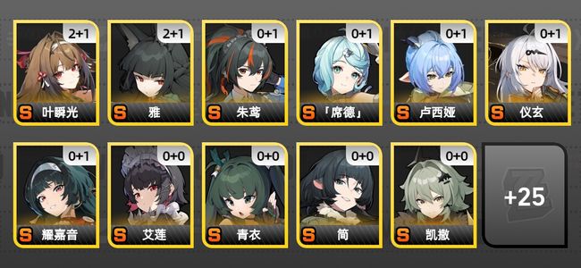 绝区零57黄 39角色黄 24S角色 14S音擎 19S邦布 女主 60