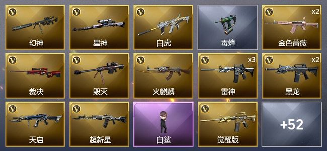 穿越火线（CF）4王者武器 70V武器 2V角色 24皮肤 可排位 传奇