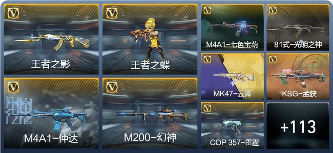 穿越火线：枪战王者V6 5王者武器 144英雄武器 2英雄角色 246万化 枪神